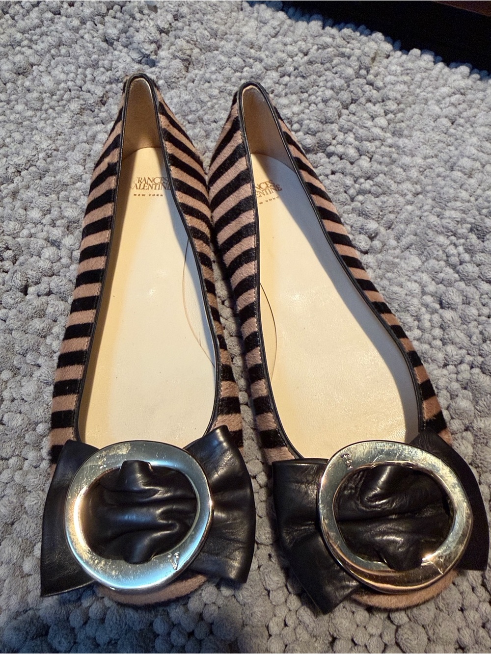 Frances valentine Animal Print Flats in Pink & Black US 8.5